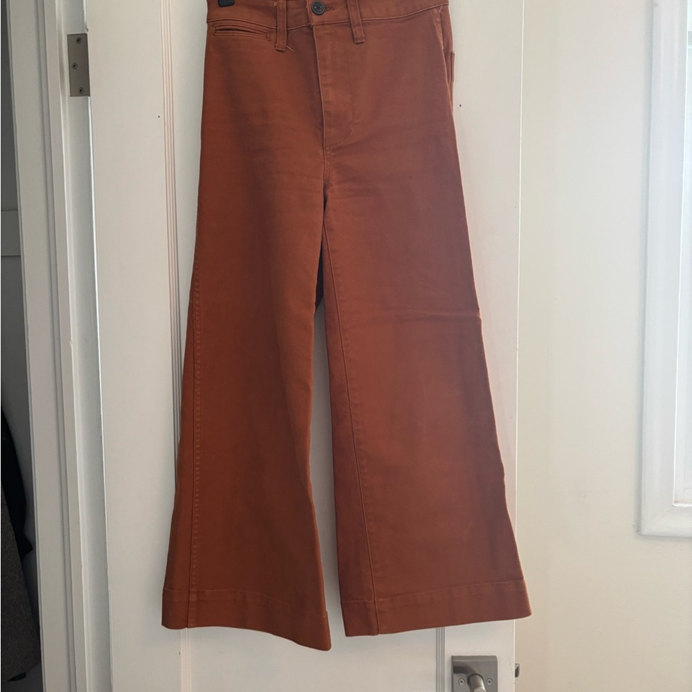 Madewell Women's Wide-Leg pants in orange